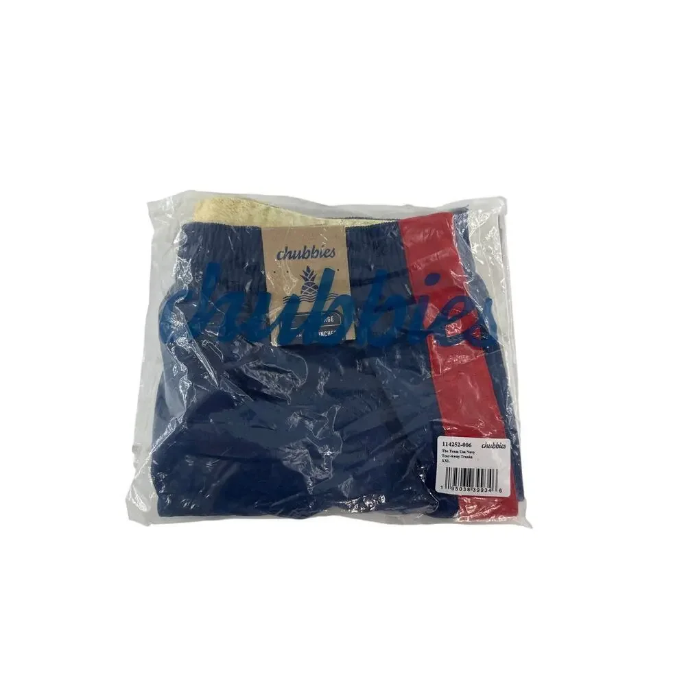 Chubbies Navy The Hidden Golds Tear-Away Swim Trunk Size XXL